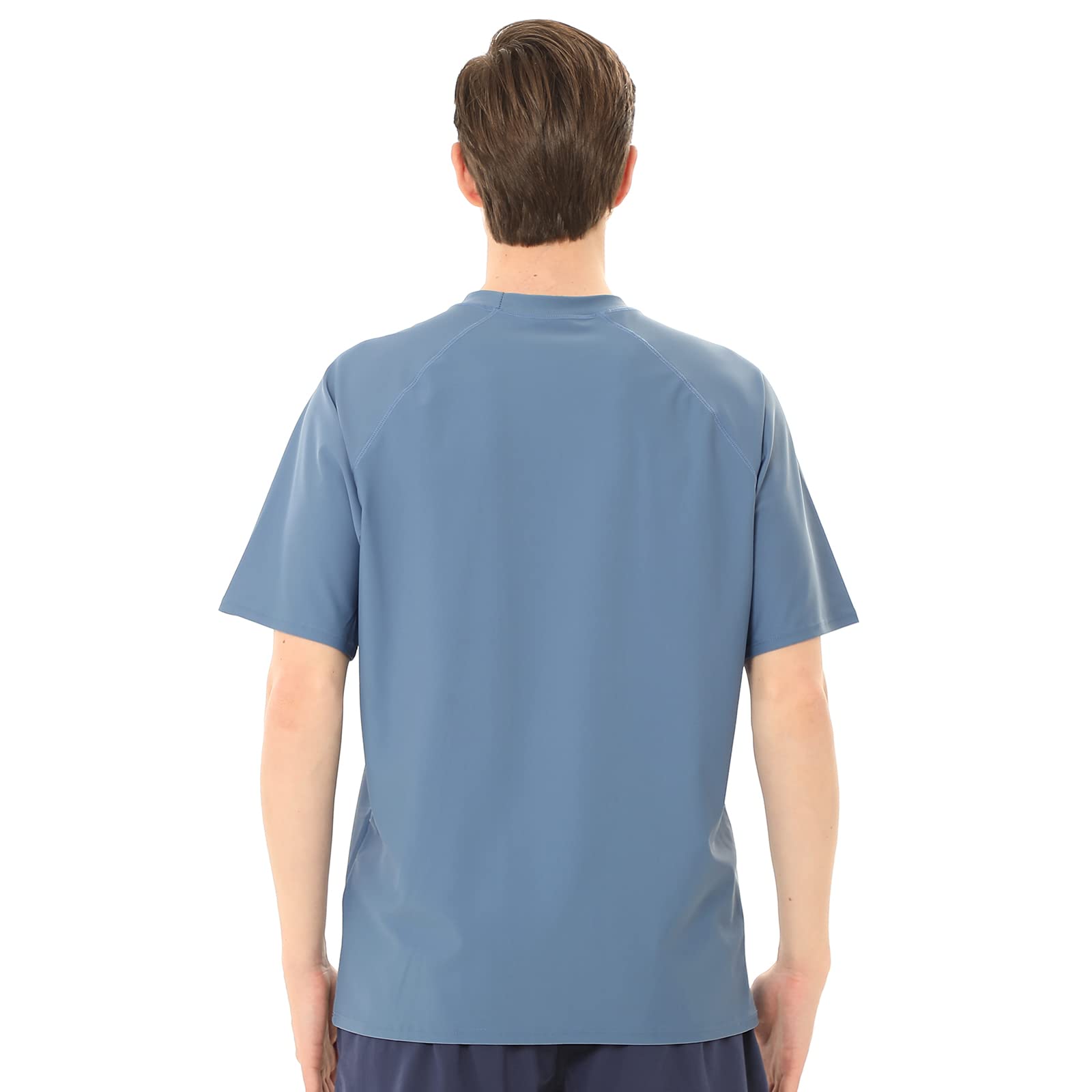 Camiseta UV Hombre Manga Corta Traje de Baño Protección Solar UPF 50+ Rashguard Camisa Deportiva Secado Rápido Adultos