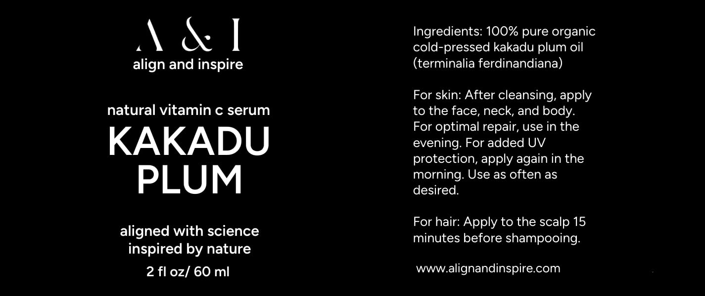 Vitamin C Serum, Pure Kakadu Plum Oil 2oz