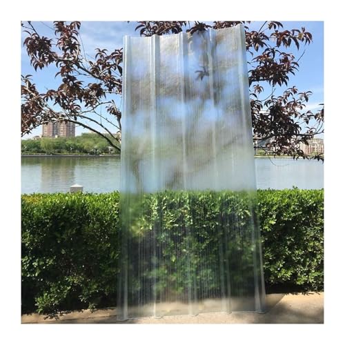 3X Pannelli da Tetto Autopulente Silenziosa, 2,0 mm Lamiera Grecata, Lastra Resistente ai Raggi UV, Fogli Ondulati Trasparenti per Tetti, Antiruggine(35x31in/0.9x0.80m-2.0mm)