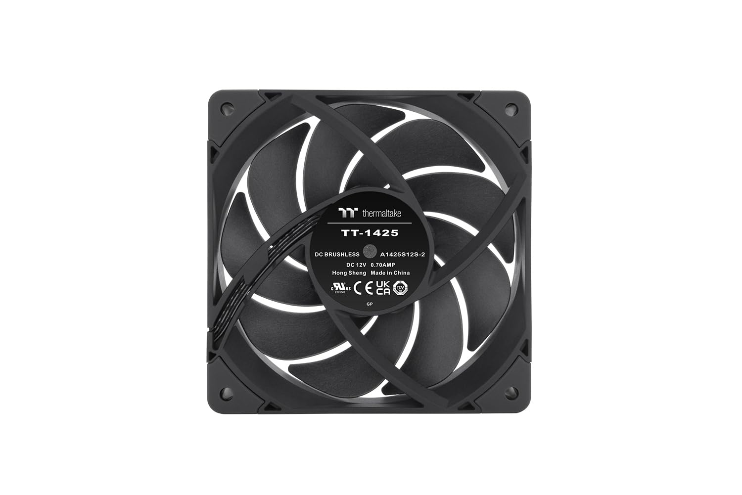 Thermaltake TOUGHFAN 14 Pro - Ventola di raffreddamento PC ad alta pressione statica, controllata PWM, 500~2000 giri/min, flusso d'aria 70,8 CFM, cuscinetto idraulico Gen.2 da 140 mm, ventola per