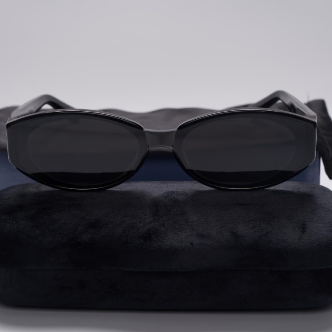Occhiali da sole da donna in acetato ovale retrò UV