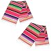 Hokic 2pcs Mexican Table Runner for Mexican Theme Party Decorations Wedding Carnival Party Supplies, Cotton Red Mexican Serape Table Runner