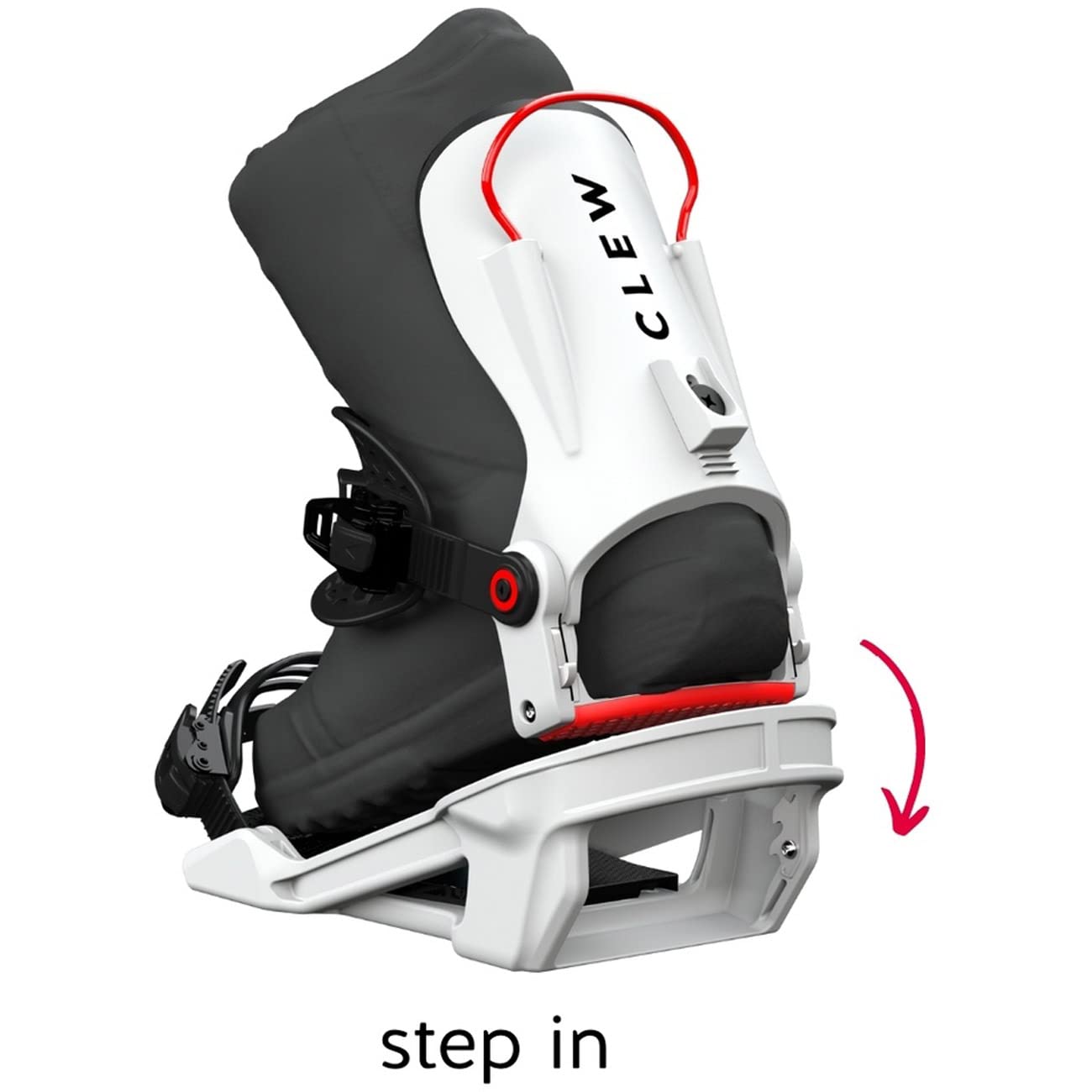 Clew Freedom 1.0 Men's Snowboard Binding, Size M, Colour: White