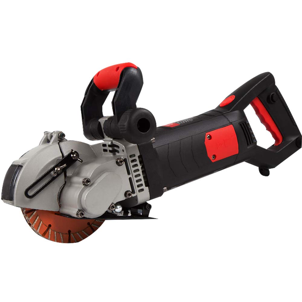 Hanchen Máquina de corte de pared eléctrica con ranura de pared 15-41 mm Profundidad 4-42 mm Ancho cortador 5800 W 5000r/min para ladrillo granito mármol hormigón certificado CE - with blade*7