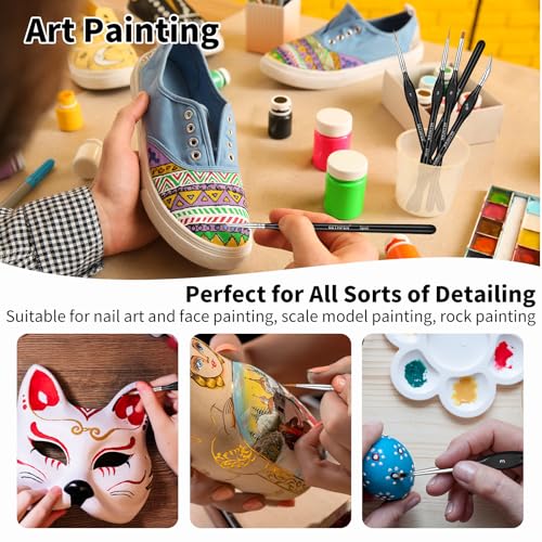 GETHPEN Extreme Detail Paint Brushes Set, 15pcs Miniature Paint Brushes for Fine Detailing, Art Painting, Micro Detail Paint Brush for Acrylics, Oils, Watercolors, Paint by Number,Rock Painting by GETHPEN - Image 4