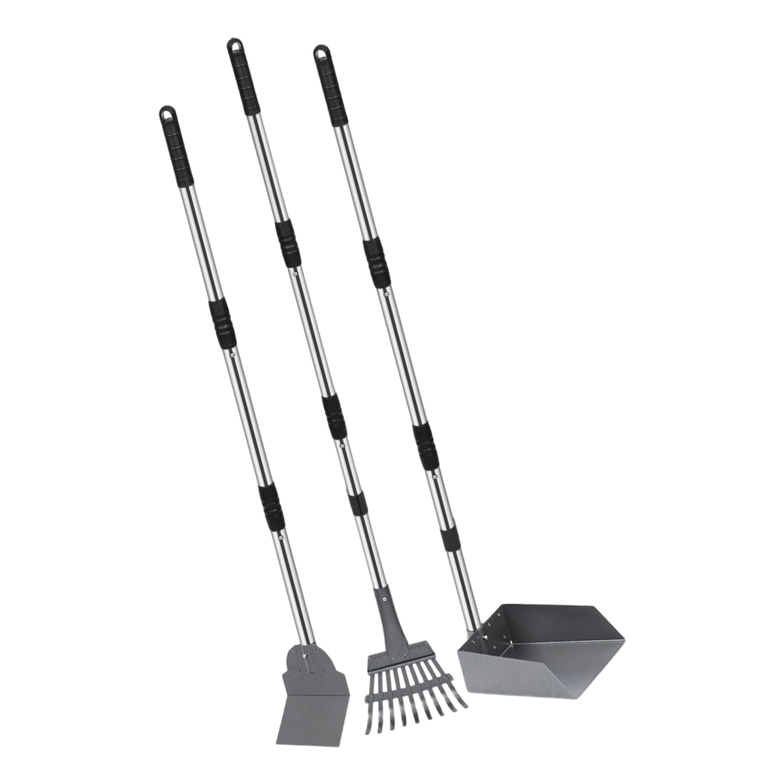 Lightweight Aluminum Dog Waste Scooper with None Stick Coating and Storage Clip Complete Poop Cleanup Set for Backyard Rustproof Steel Pet Shovel