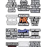 Funny Enamel Pins for Adults – 12-Pack Metal Humorous Pins for Backpacks, Jackets & Hats – Office Humor...