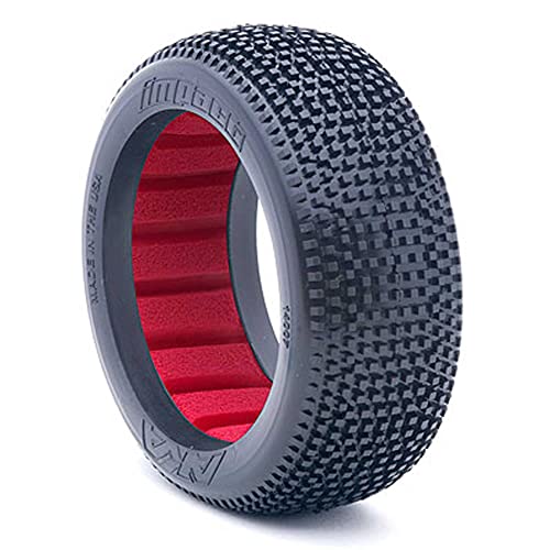 AKA Products INC. 1/8 Buggy Impact Medium LW Tire w/Red Insert 2 AKA14007ZR RC Tire