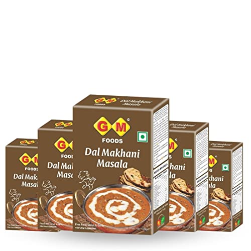 GM Foods Dal Makhani Masala 100g (Pack of 5) | Authentic Indian Style Spice Mix | Rich & Creamy Flavour | No Onion & Garlic | Easy to Cook | Ready to Use Masala for Restaurant-Style Dal at Home