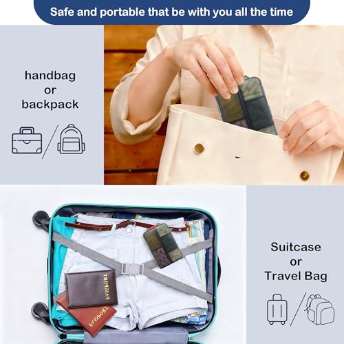 Image of Extra Large Pill Organizer with 161 Medicine Labels, Travel Pill Case | Gray Extra large case with 10 compartments for 7-day pill planning, vitamins, supplements, and travel