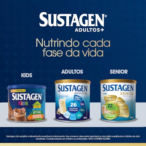 Complemento Alimentar Sustagen N&E Adultos+ Sabor Baunilha - Lata 400g