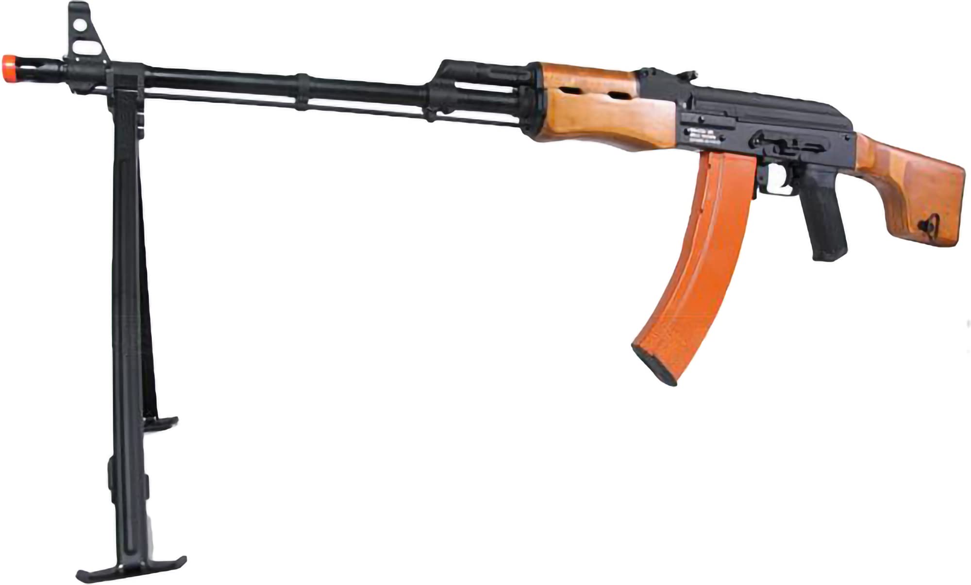 Evike Airsoft - CYMA Standard RPK LMG AEG Airsoft Rifle w/Steel Bipod and Real Wood Furniture (Package: Gun Only) - (PID: 35938)