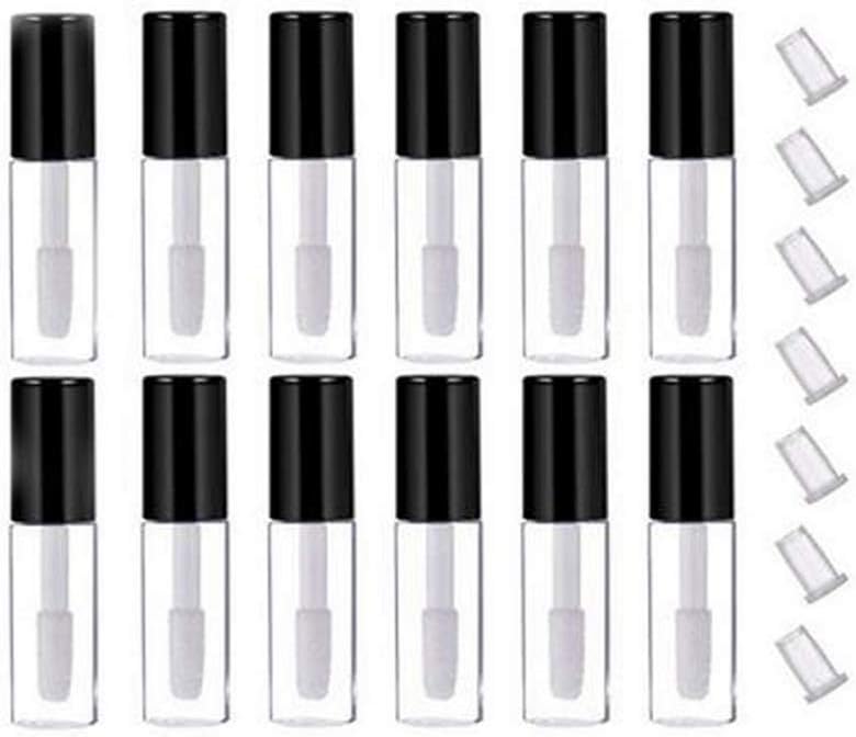 12pcs 3ml Mini Lip Gloss Tube Lip Balm Lipsticks Container Clear Empty