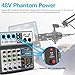 Aveek Professional Audio Mixer, Sound Board Mixing Console with 5 Channel Digital USB Bluetooth Echo Delay Effect, Input 48V Phantom Power Stereo DJ Mixers for Recording, Live Streaming, Podcasting