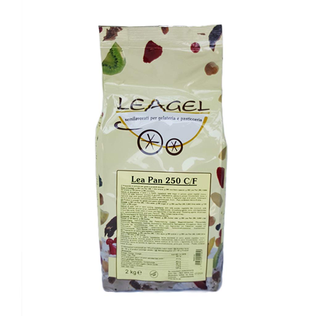 Base Latte per Gelato Preparato in Polvere Lea Pan 250 C/F Leagel - 2 Kg -