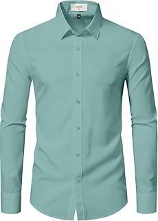 Dress Shirts for Men Stretch Slim Fit Long Sleeve Mens Dress Shirts Casual Business