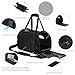 JESPET Soft Sided Pet Carrier Comfort for Airline Travel for Small Animals/Cats/Kitten/Puppy, Black, 17