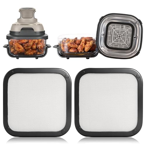 2 stuks magnetische spatbescherming van roestvrij staal voor Ninja CRISPi, Airfryer magnetische spatbescherming, accessoires voor Ninja CRISPi accessoires FN101EUGY, FN101EUST en FN101EUSG