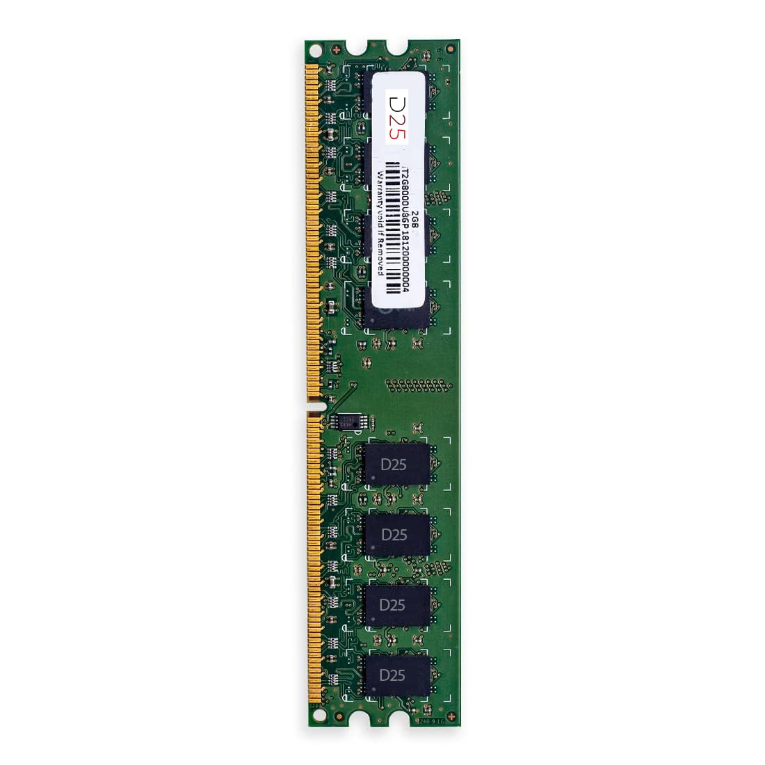 D25® 2GB DDR2 Desktop RAM 667MHz Long-DIMM Memory – Boost Your Computer’s Performance with Reliable and Efficient Memory Upgrade – 10 Year Warranty