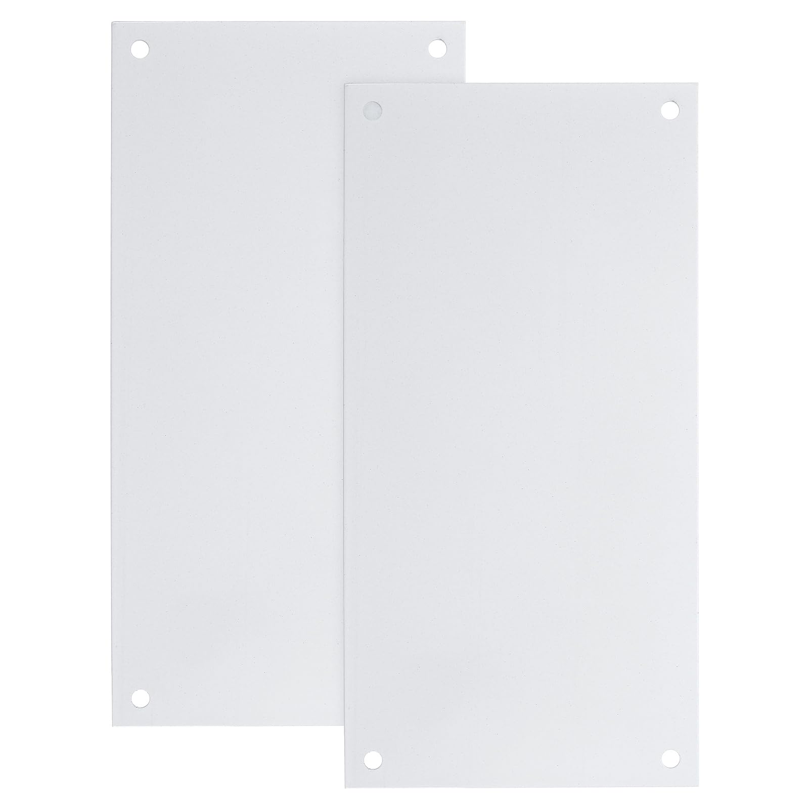 PATIKIL 2Pcs White Blank Metal Sign 7.9x3.9" Blank Aluminum Signs Write-On