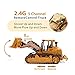 VAlinks 5 Channel RC Bulldozer, Remote Control Excavator, Full Functional Front Loader Construction Vehicles Toy with 2.4Ghz Transmitter and Shovel Lights, Simulation Sound for Kid