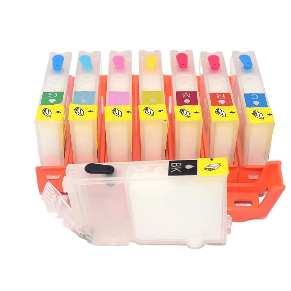 Cartucce d'inchiostro ricaricabili 8 colori con chip ARC autoreset compatibili con stampante - Pro 9000