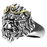 SOESFOUFU Anillo de Dedo Metálico Estilo Retro Diseño de Mono Anillo Creativo para Hombre en Color Plata para Cosplay y Fiestas Obsequios