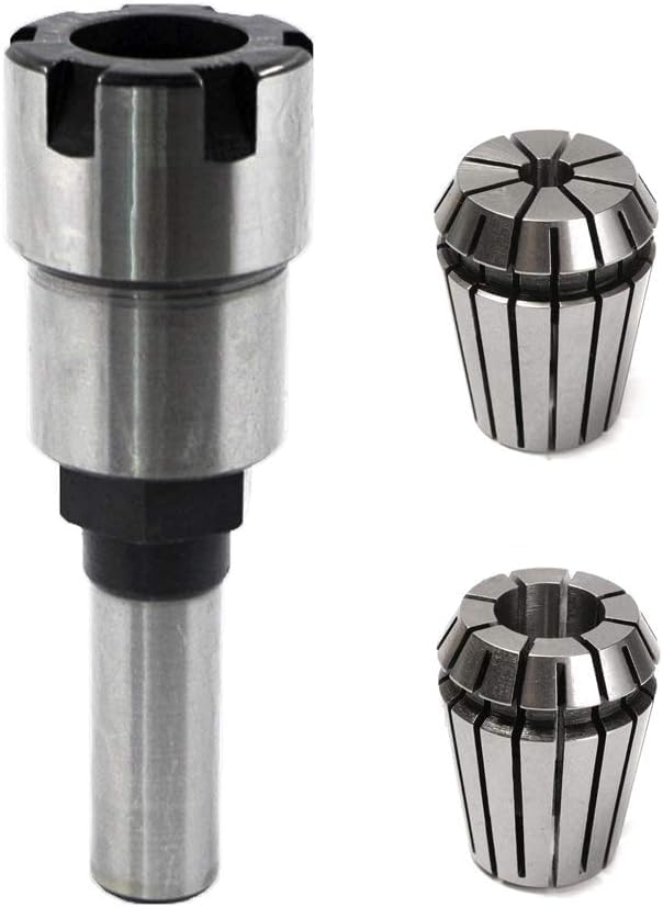 Yakamoz New Design 1/2 Inch Shank Router Collet Extension Chuck Converter Adapter, Extends The Router Bit an Additional 2-1/4", Convert 1/2-Inch & 1/4-Inch Shank Bits