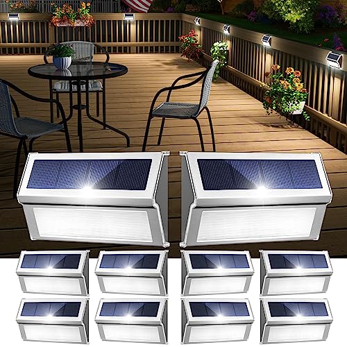 Jsot Solar Lights For Outside 9 Led - 10Pack Solar Deck Lights Outdoor Waterproof For Yard Landscape Pool Fence Stairs Step Wall Solar Garden Lighting #TOP23