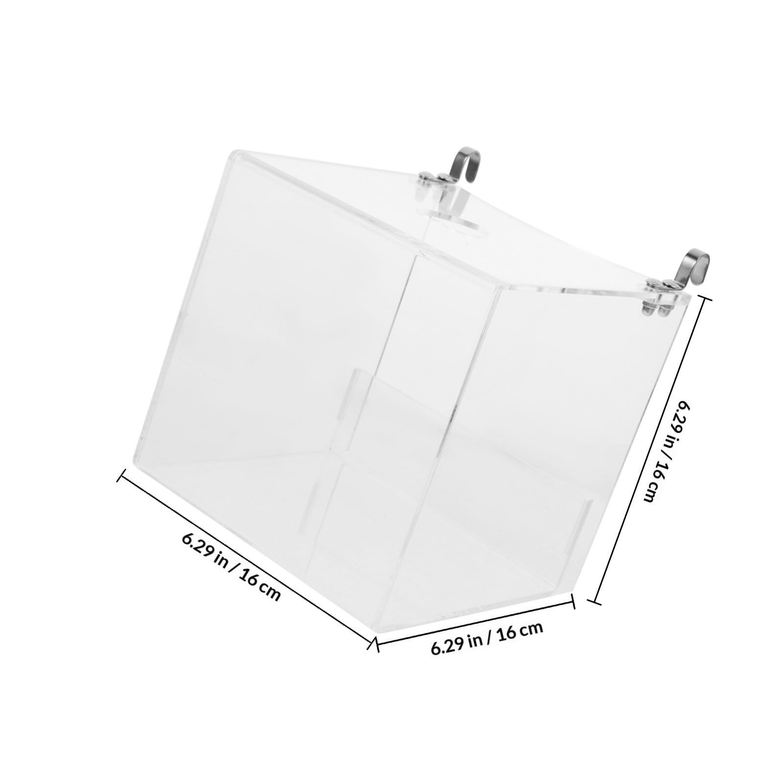 Praktisches Käfigzubehör Transparente Vogelbadewanne aus Acryl zur Hautbefeuchtung und Reinigung für Papageien und Vögel im Vogelkäfig