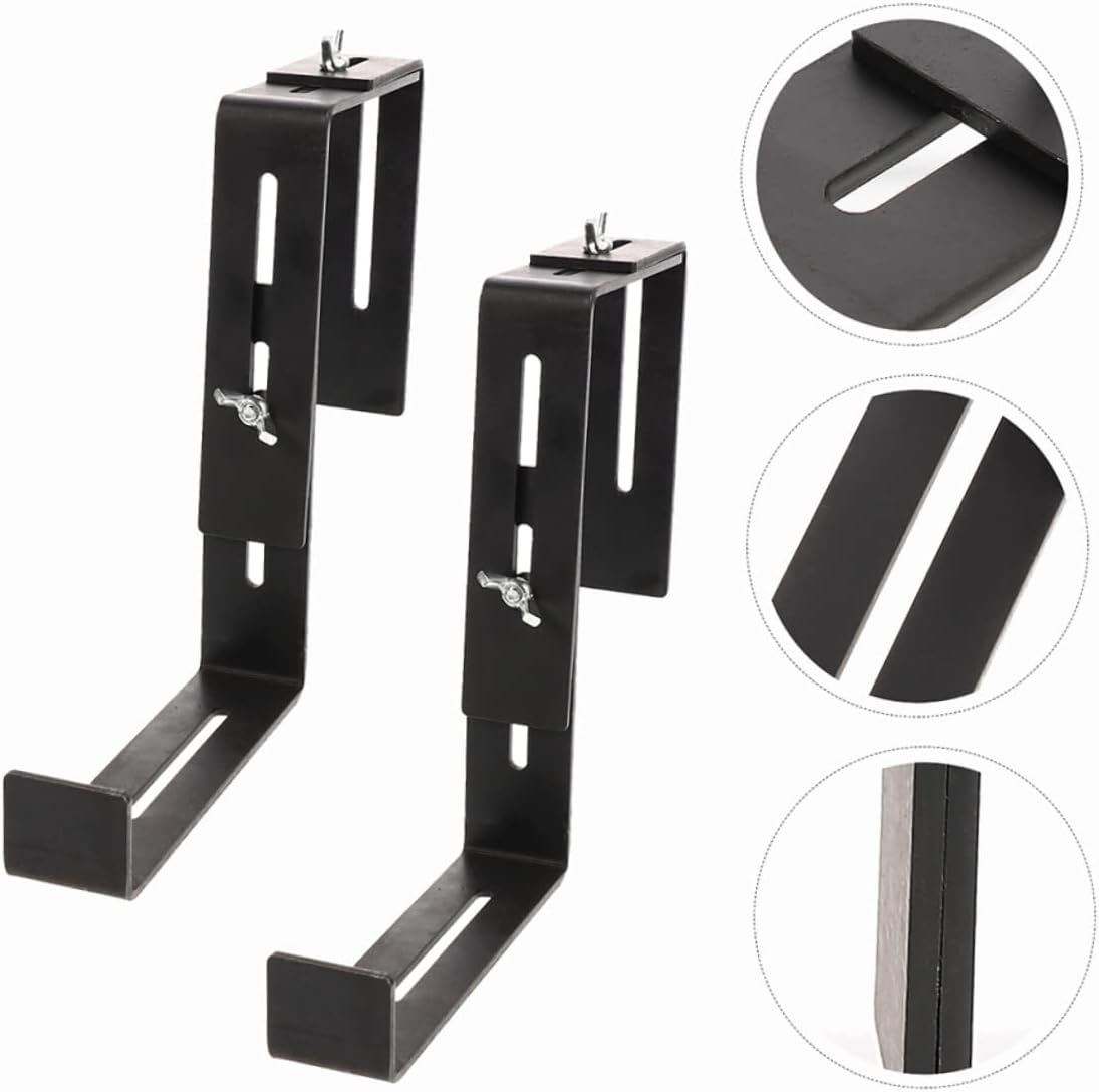 4Pcs Balcony Planter Box Bracket Flower Pot Holder for Railings Decks and Fences Easy to Install Suitable for Planters