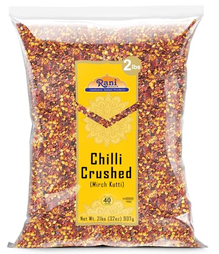 Rani Crushed Red Pepper Flakes Chilli (Pizza Type Cut) 32oz (2lbs) 908g Bulk ~ All Natural, No Color added, Gluten Friendly | Vegan | NON-GMO | Kosher | No Salt or fillers