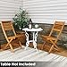 Sunnydaze Meranti Wood Outdoor Folding Patio Chairs - Set of 2 - Teak Oil Finish