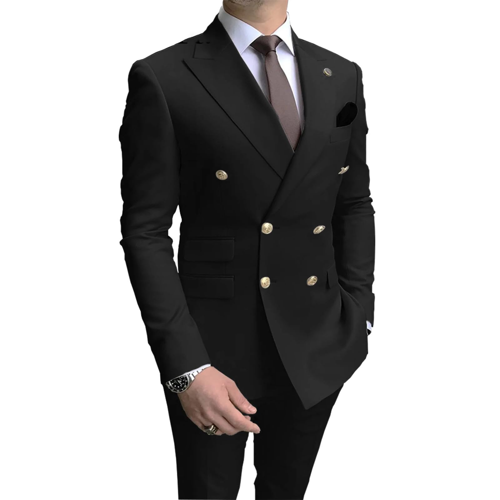 Costume Décontracté pour Hommes - Ensemble De Marié À Boutons Croisés, Ensemble De Smoking De Mariage pour Fête