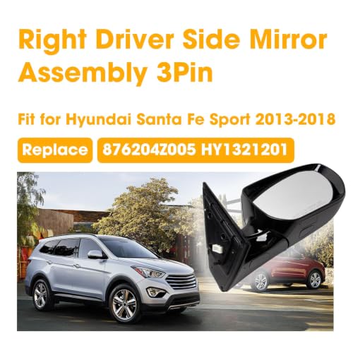 Right Side Heated Mirror Assembly Fit for Hyundai Santa Fe Sport 2013-2018 by vierzweites - Used condition - Image 2