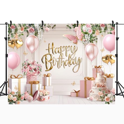 Fondo Fotográfico Feliz Cumpleaños Tela Poliéster 8x6 pies miniatura 3
