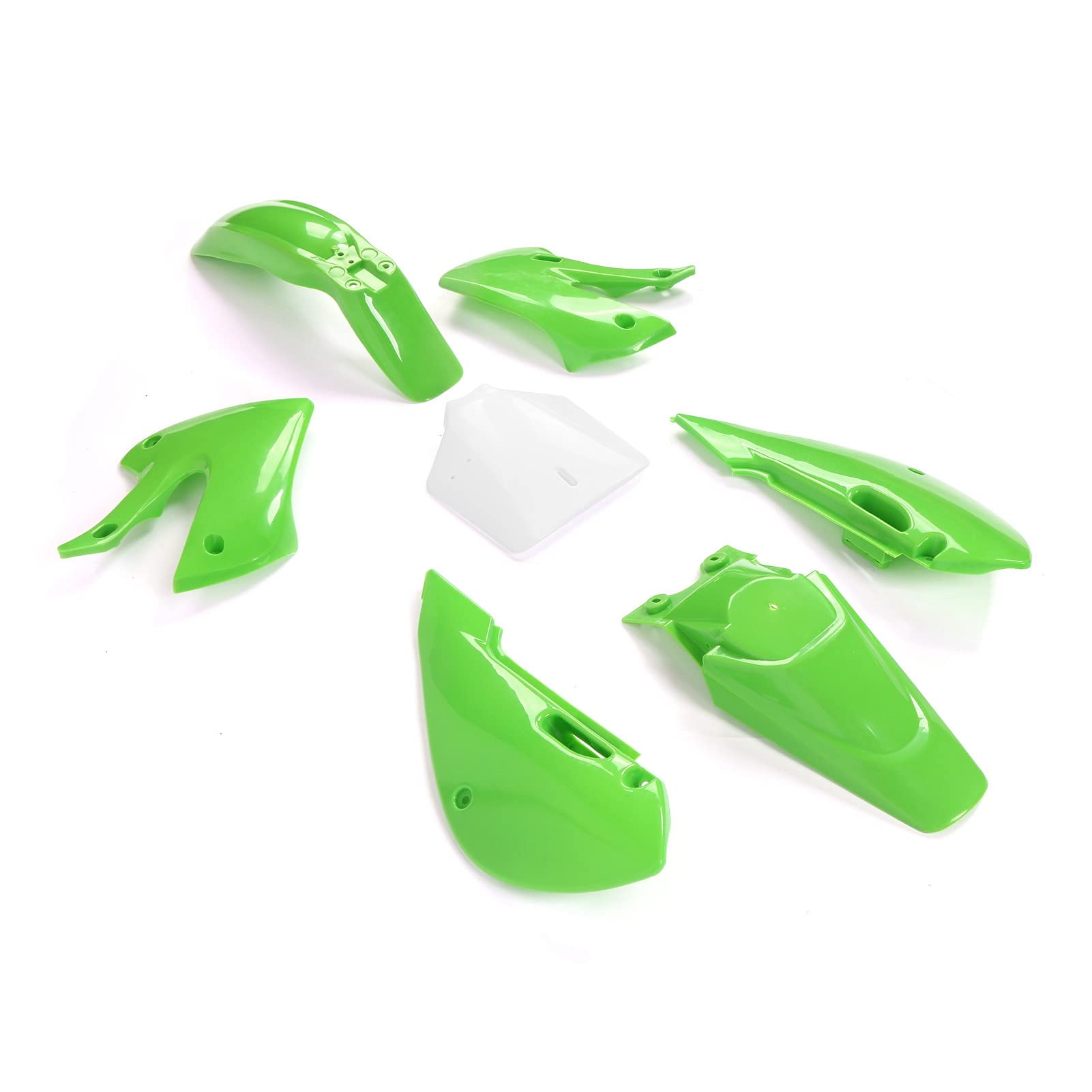 Parafanghi Moto Carenatura Kit Copertura Serbatoio Carburante Kit Corpo Parafango per KLX110 KX65 DRZ110 RM65 (Un verde))