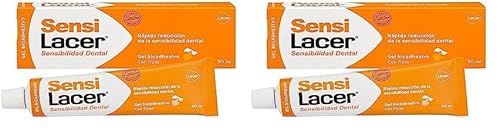 LACER SENSI - Gel Bioadhesivo 50 ml, Acción Desensibilizante, Efecto Rápido y Duradero, Protección Diaria Contra la Caries, Fortalece la Dentina Expuesta (Paquete de 2)