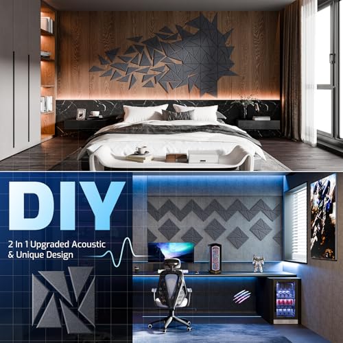 Image of 22 Pack Self-Adhesive Acoustic Panels, Sound Proof Foam Panels for Walls