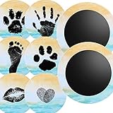 [Almohadilla de tinta para manos y huellas de bebés] Este kit de sellos para manos y pies de bebés es un regalo especial y significativo para su bebé. Crea lindas huellas o huellas de manos y recógelas. Cuando el bebé crezca, el kit de huellas de bebé será una obra maestra de gran valor conmemorativo.