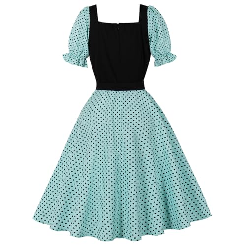 Robe rockabilly années 50 à pois chic pour soirée et bal - 2