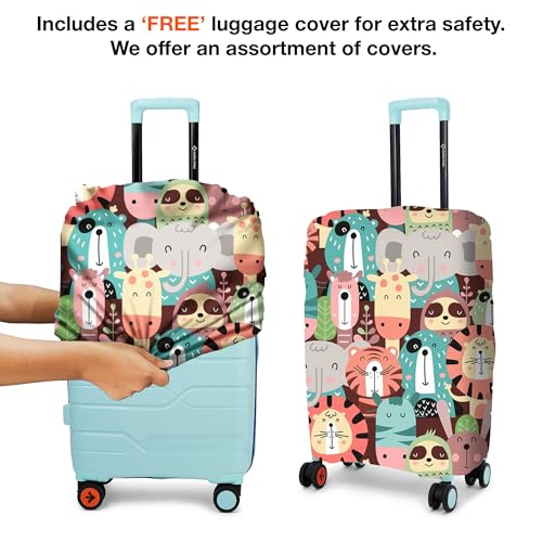 Image of Nasher Miles Cannes Hard-Sided Polypropylene Cabin Luggage 20 inch | 55cm | 8 Wheels Small Trolley Bag for Travel | Suitcase (Pastel Green Blue)