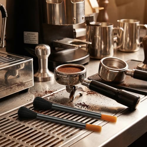 2Pcs Dual-Head Coffee Grinder Brush