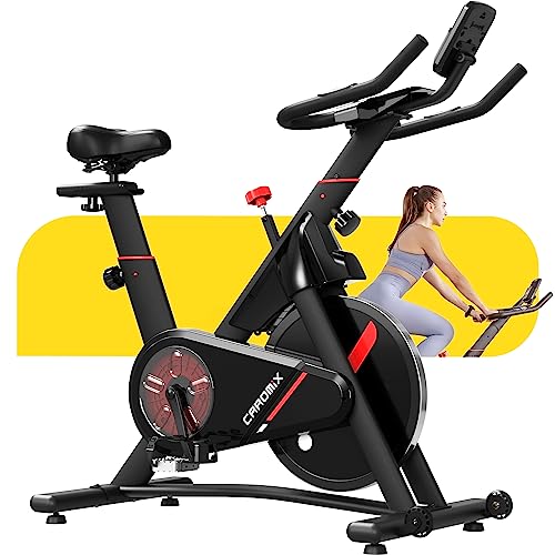 Caromix-Exercise-Bike-Indoor-Cycling-Bike-Magnetic-Resistance-Ergonomics-Stationary-Cycle-Bike-Home-Bike-With-Heart-Rate-Monitoring-Comfortable-Seat-Cushion
