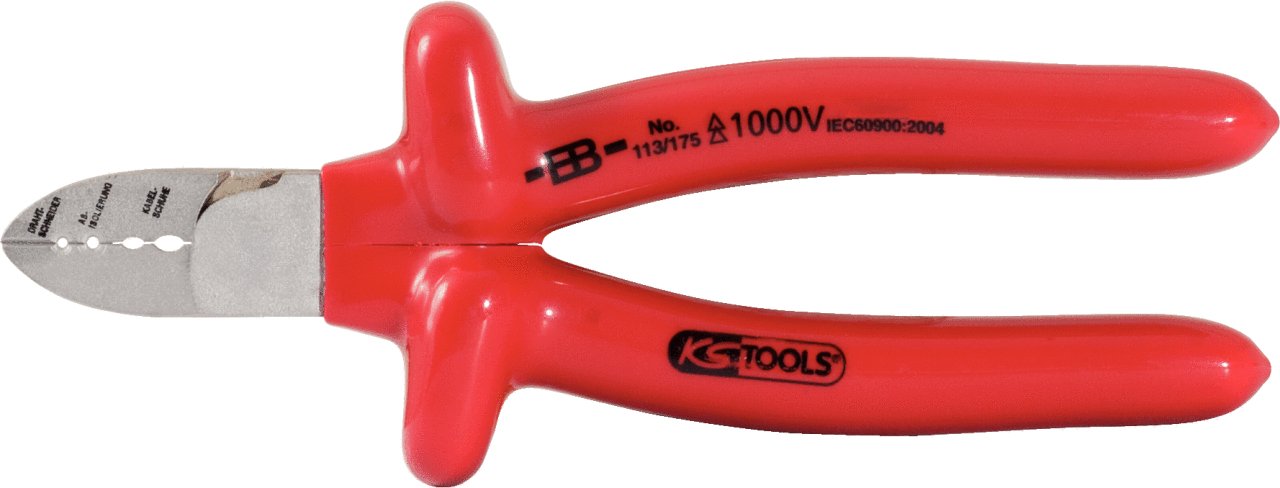 KS Tools 117.1281 - Alicate de electricista de corte lateral Classic para 1000 V (tamaño: 175 mm)
