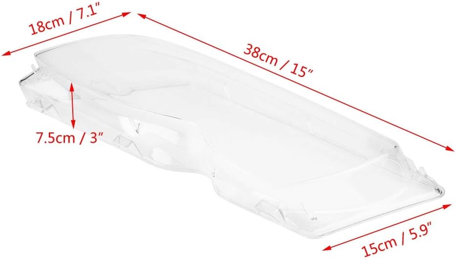 2Pcs Headlight Lens, Headlight Cover L&R Headlamp Clear Lens Cover Replacement Compatible with 2002-2005 E46 320i 325i 325xi 330i 330xi - 4 Doors