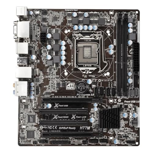 motherboards Fit for ASRock H77M Motherboard +i5 3570 CPU Support LGA 1155 Core I7/i5/i3, Using Intel H77 Chipset 2xDDR3, PCI-E 3.0,Micro ATX