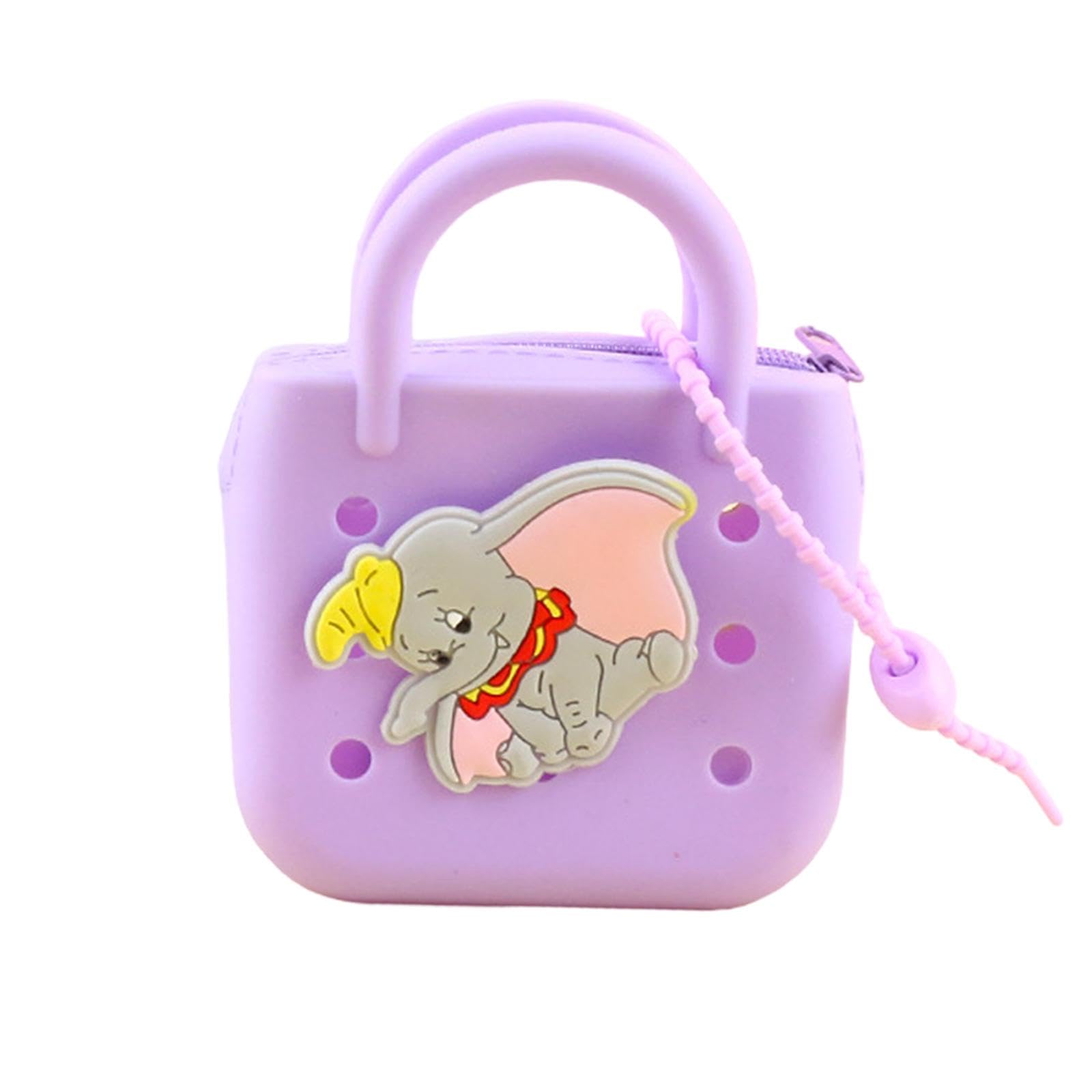 nivaa Mini Handbag Waterproof Zipper Washable Holes Bag for Outdoor Beach Swimming Purple-picture-11
