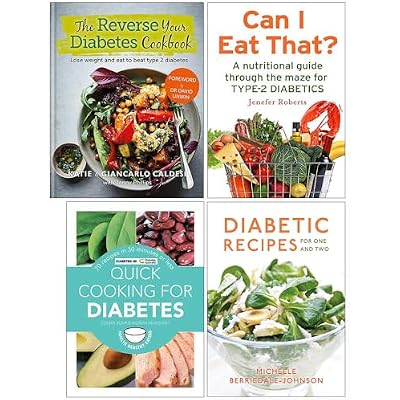 The Reverse Your Diabetes Cookbook [Hardcover], Can I Eat That, Quick Cooking for Diabetes, Diabetic Recipes for One and Two 4 Books Collection Set