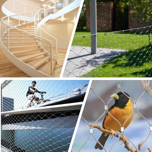 Filet de sécurité antivol en acier inoxydable 304 pour clôture 25m